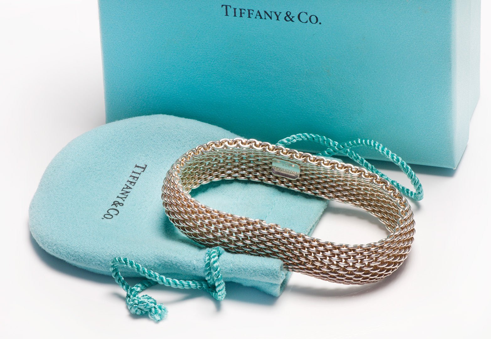 Tiffany & Co. Silver Woven Mesh Bracelet