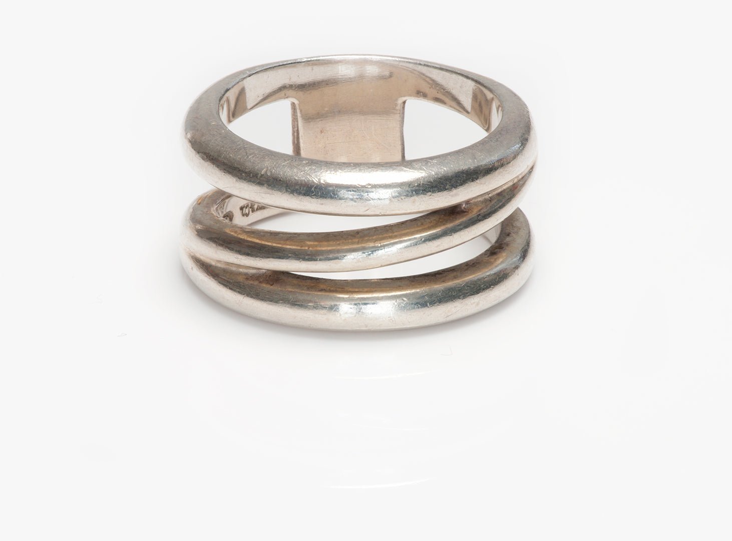 Tiffany & Co. Sterling Silver Diagonal Ring