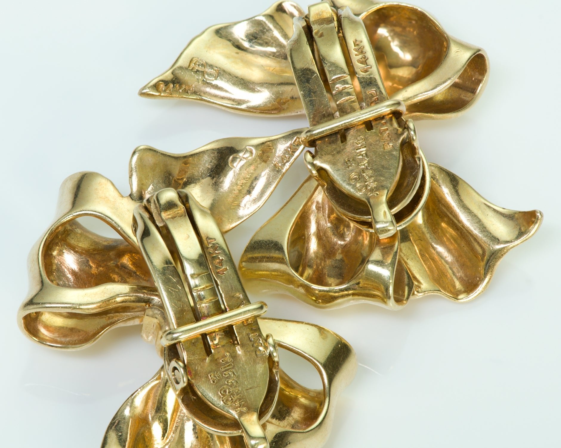 Tiffany & Co. Vintage Gold Bow Earrings