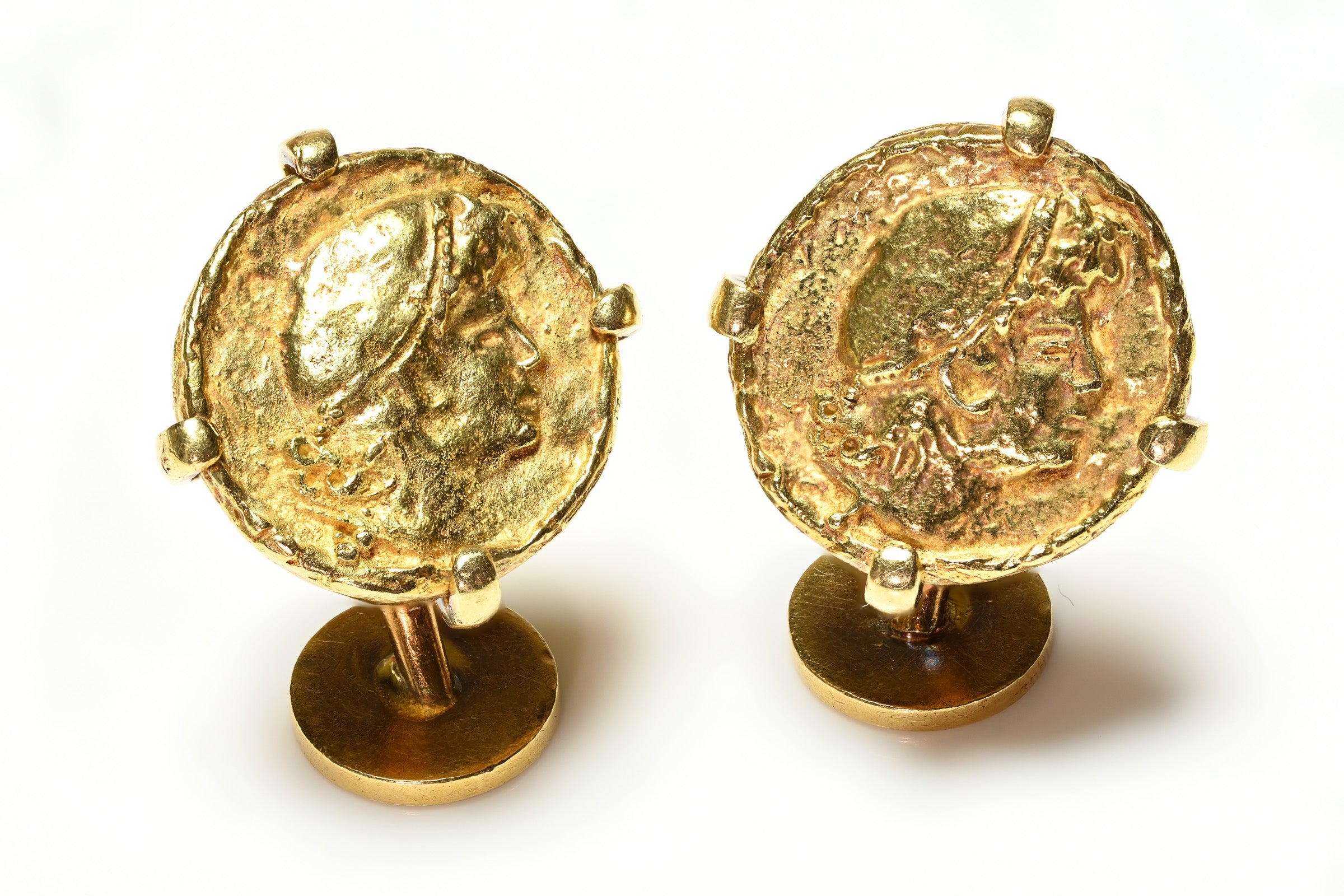 Tiffany & Co. 18K Gold Ancient Coin Cufflinks