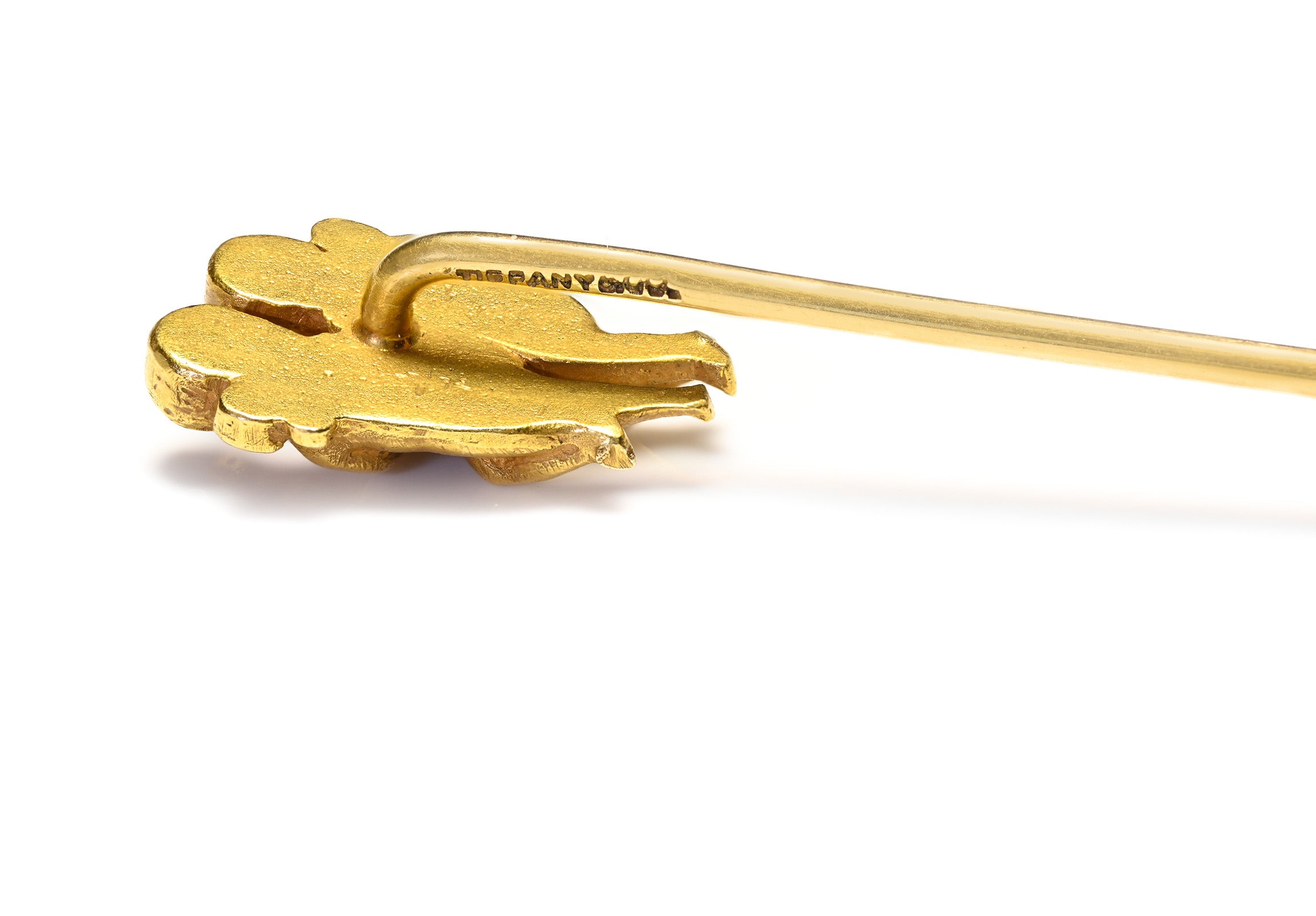 Antique Tiffany & Co. 18K Gold Double Cherub Cupid Figural Stick Pin