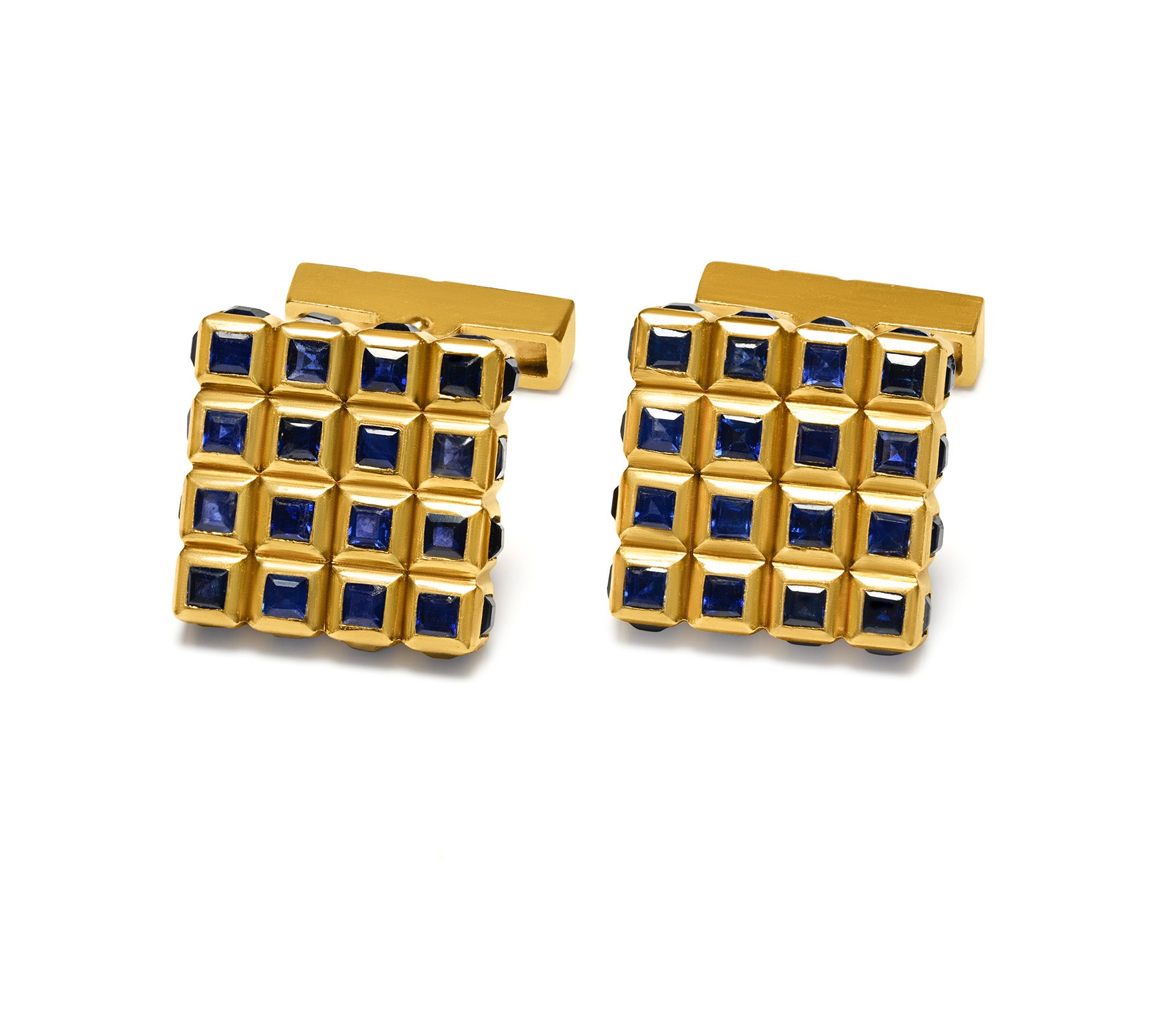 Tiffany & Co. 18K Gold Sapphire Cufflinks