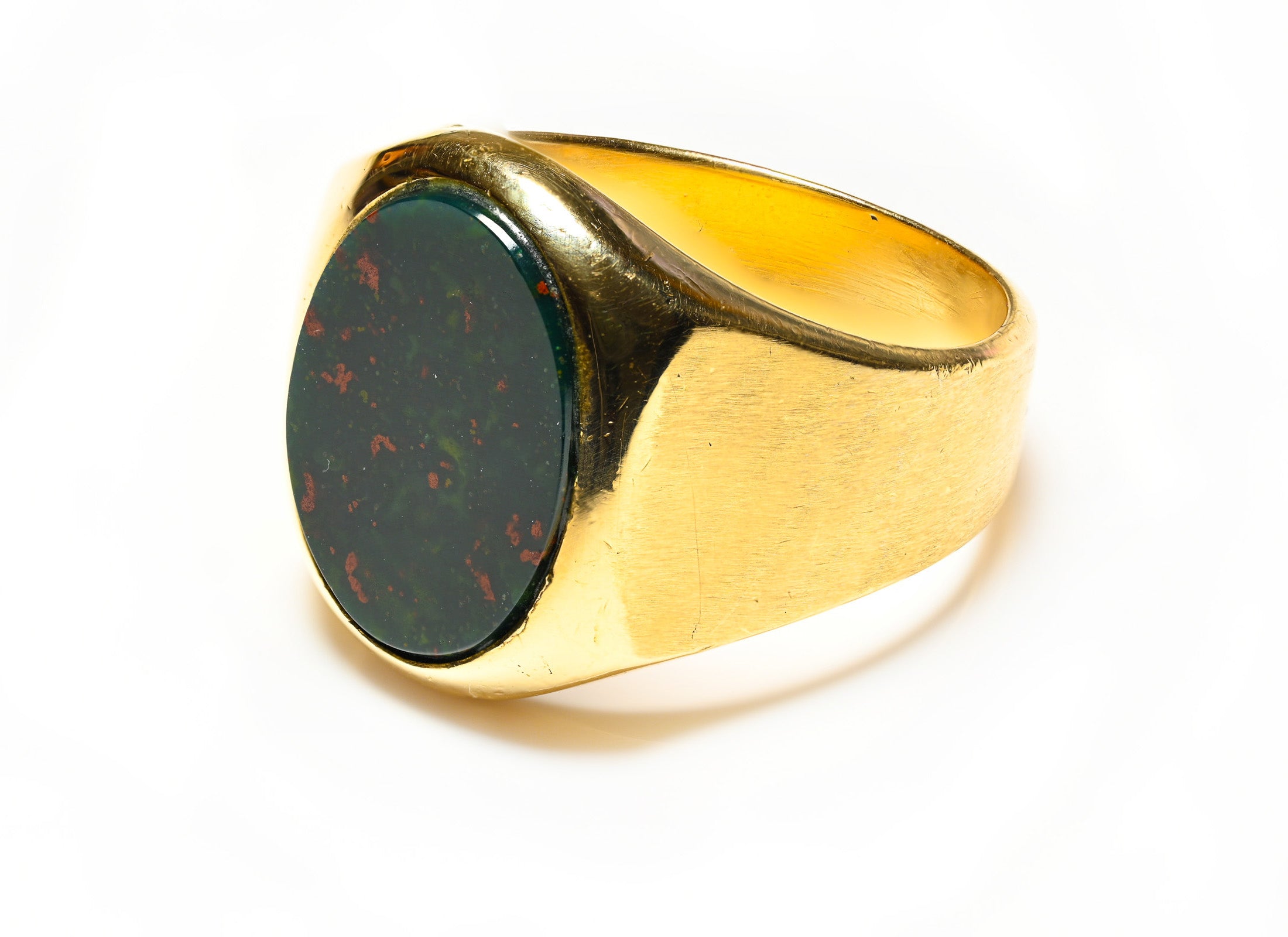 Tiffany & Co. Men's Gold Bloodstone Ring