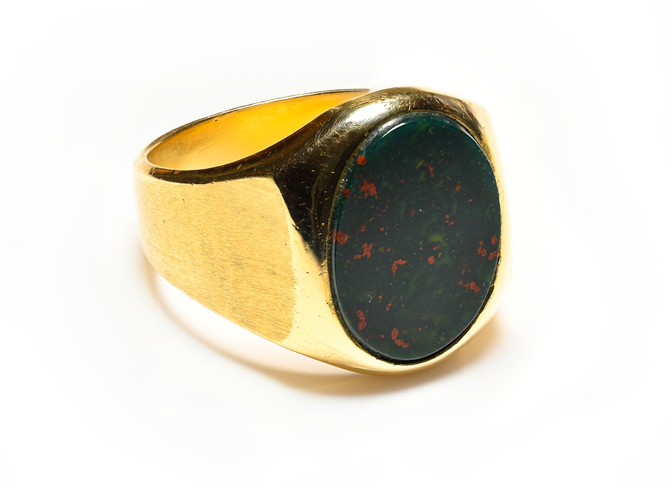 Tiffany Co. Men's Gold Bloodstone Ring