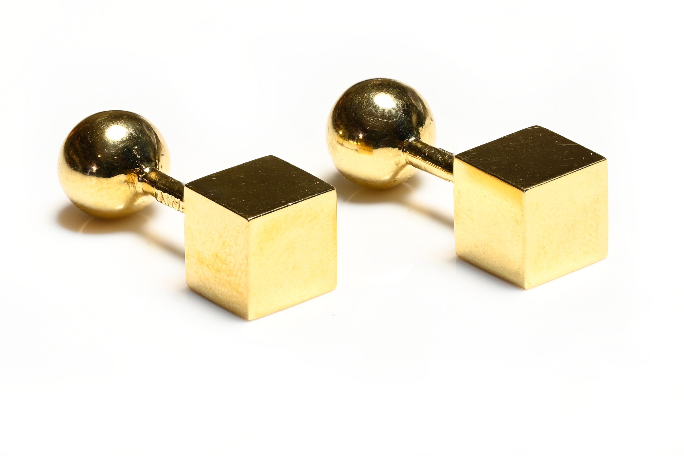 Vintage Tiffany & Co. 18K Gold Geometric Cufflinks