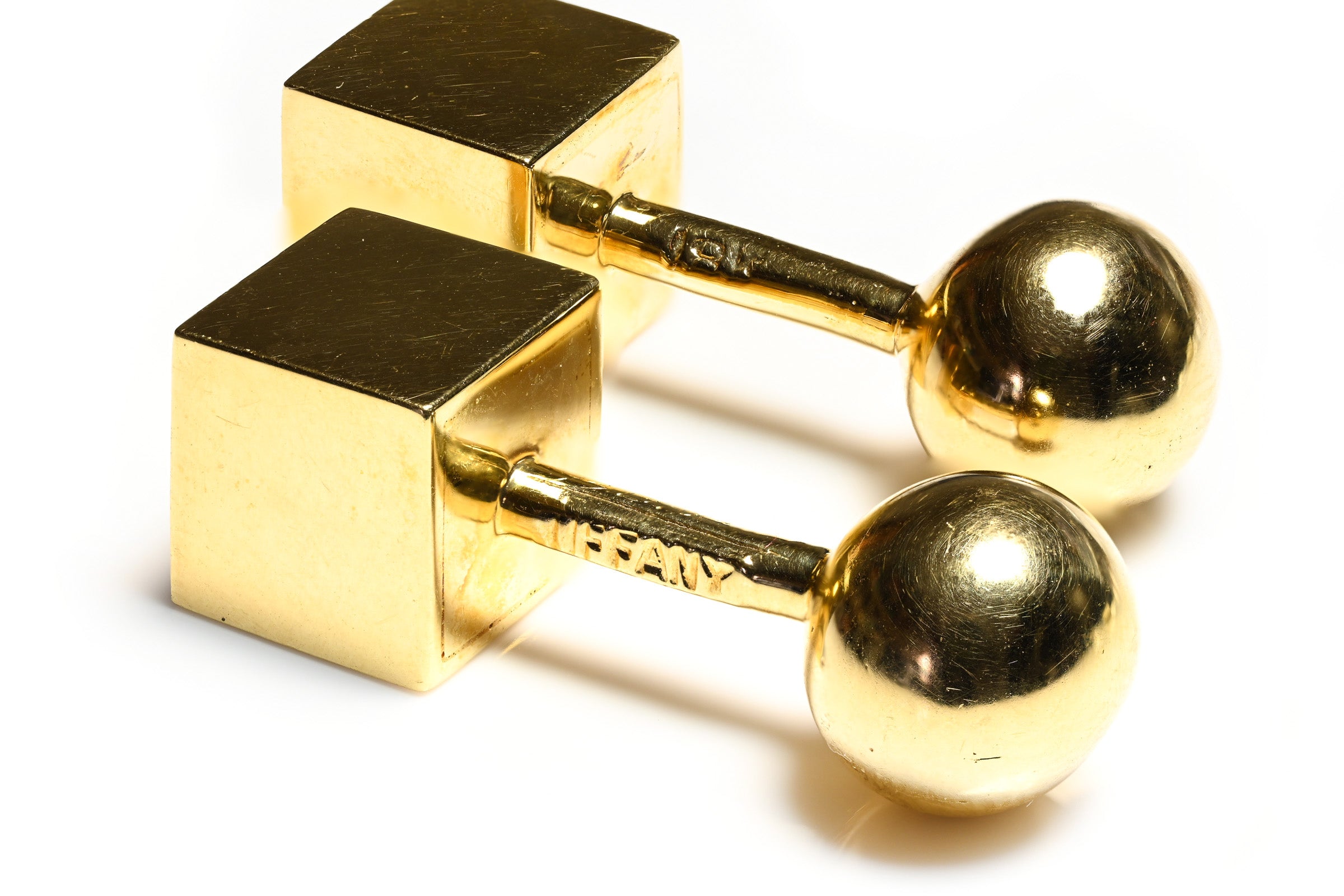 Vintage Tiffany & Co. 18K Gold Geometric Cufflinks