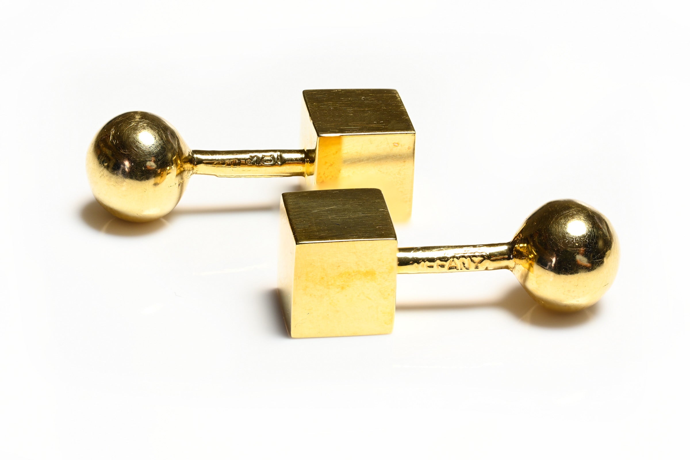 Vintage Tiffany & Co. 18K Gold Geometric Cufflinks