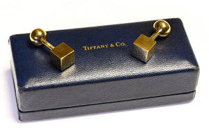 Vintage Tiffany & Co. 18K Gold Geometric Cufflinks