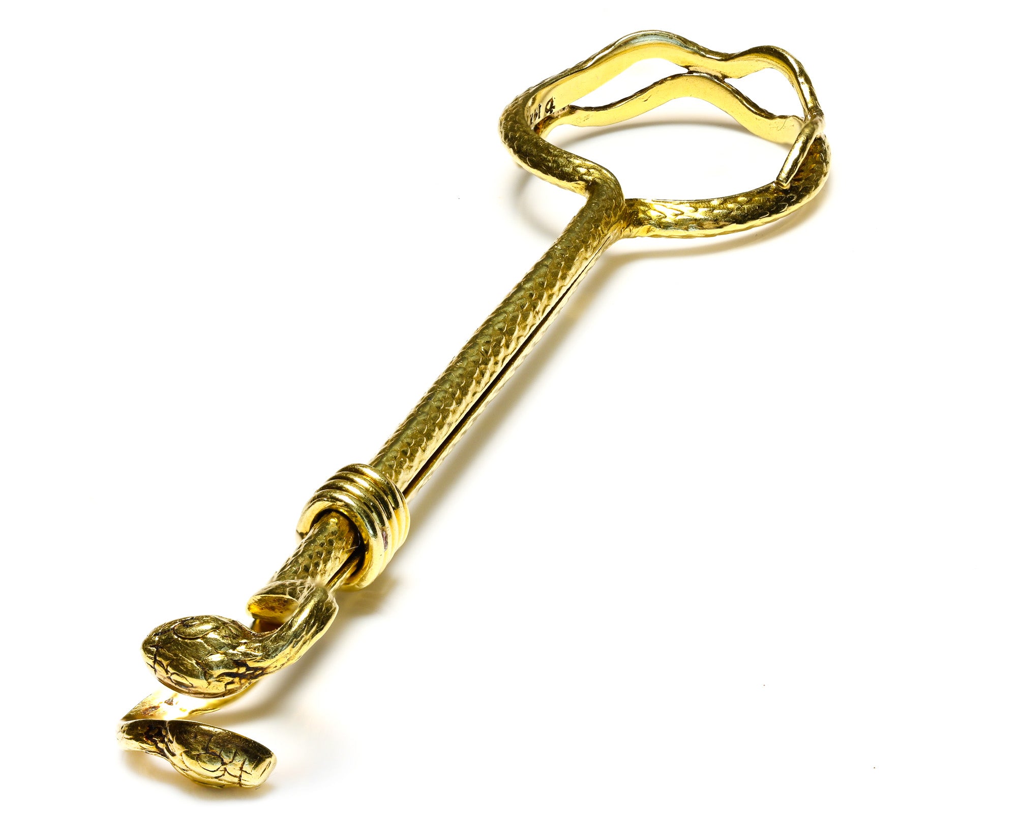 Tiffany Co. Art Nouveau Gold Snake Cigarette Holder