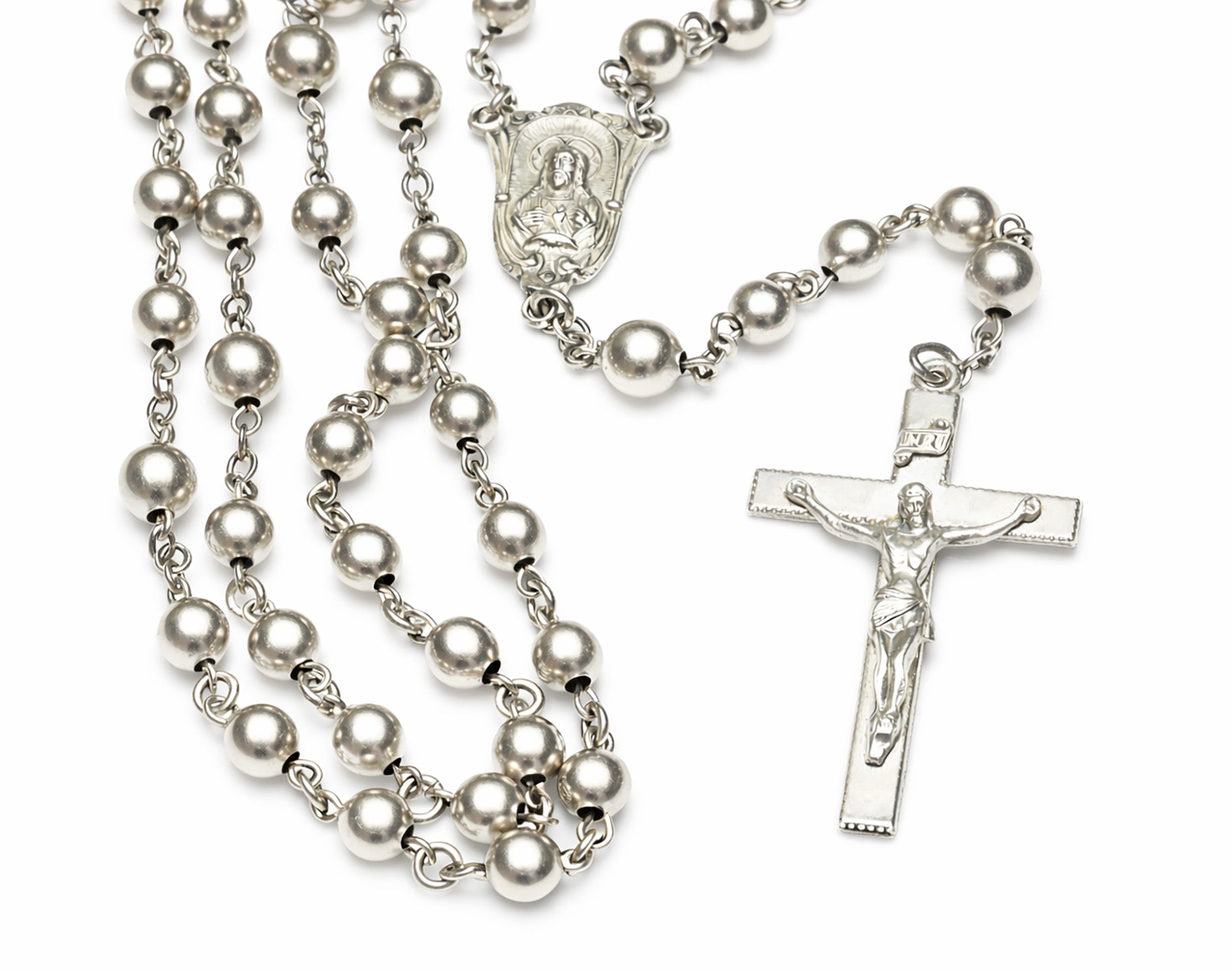 Tiffany & Co  Silver Rosary Necklace Pendant 