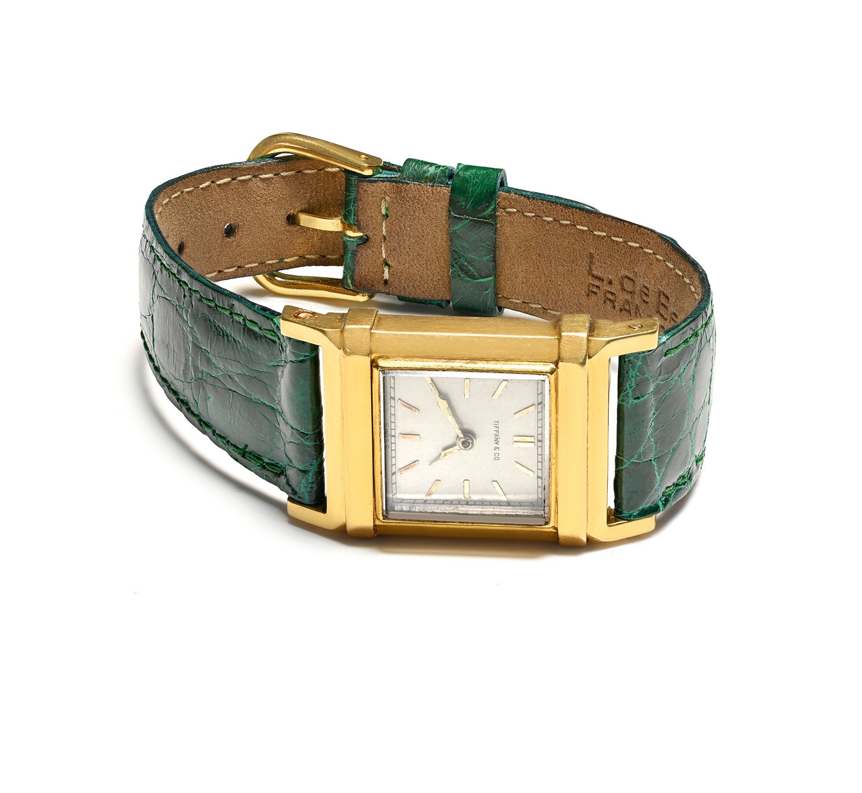 Tiffany & Co. 18K Gold Art Deco Marine Watch with Omega Movement, 1933