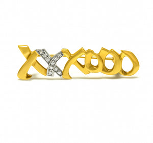 Tiffany & Co. Paloma Picasso XXXOOO Diamond Brooch in 18K Gold