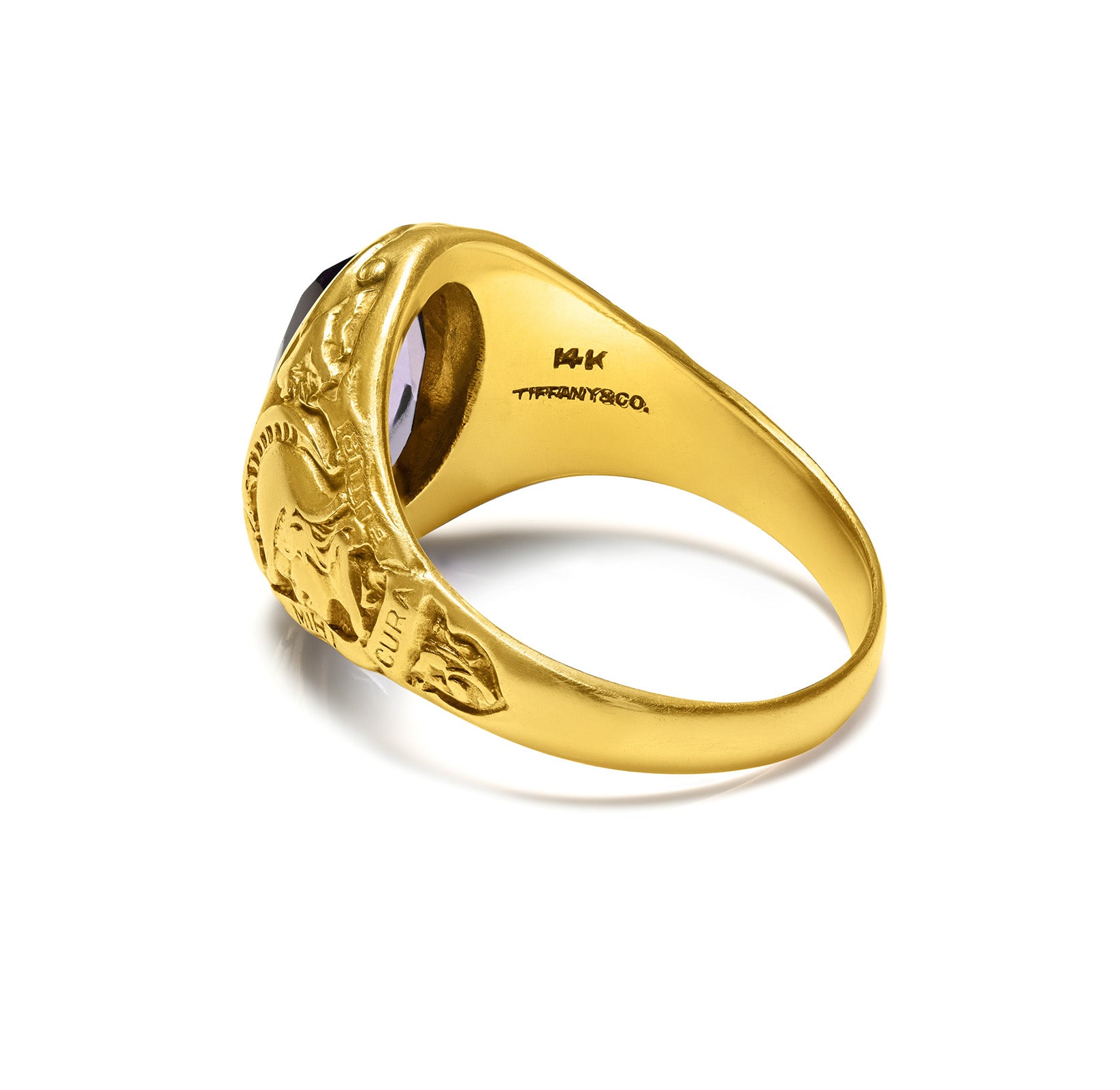 Tiffany Co Gold Amethyst Class Ring Hunter College