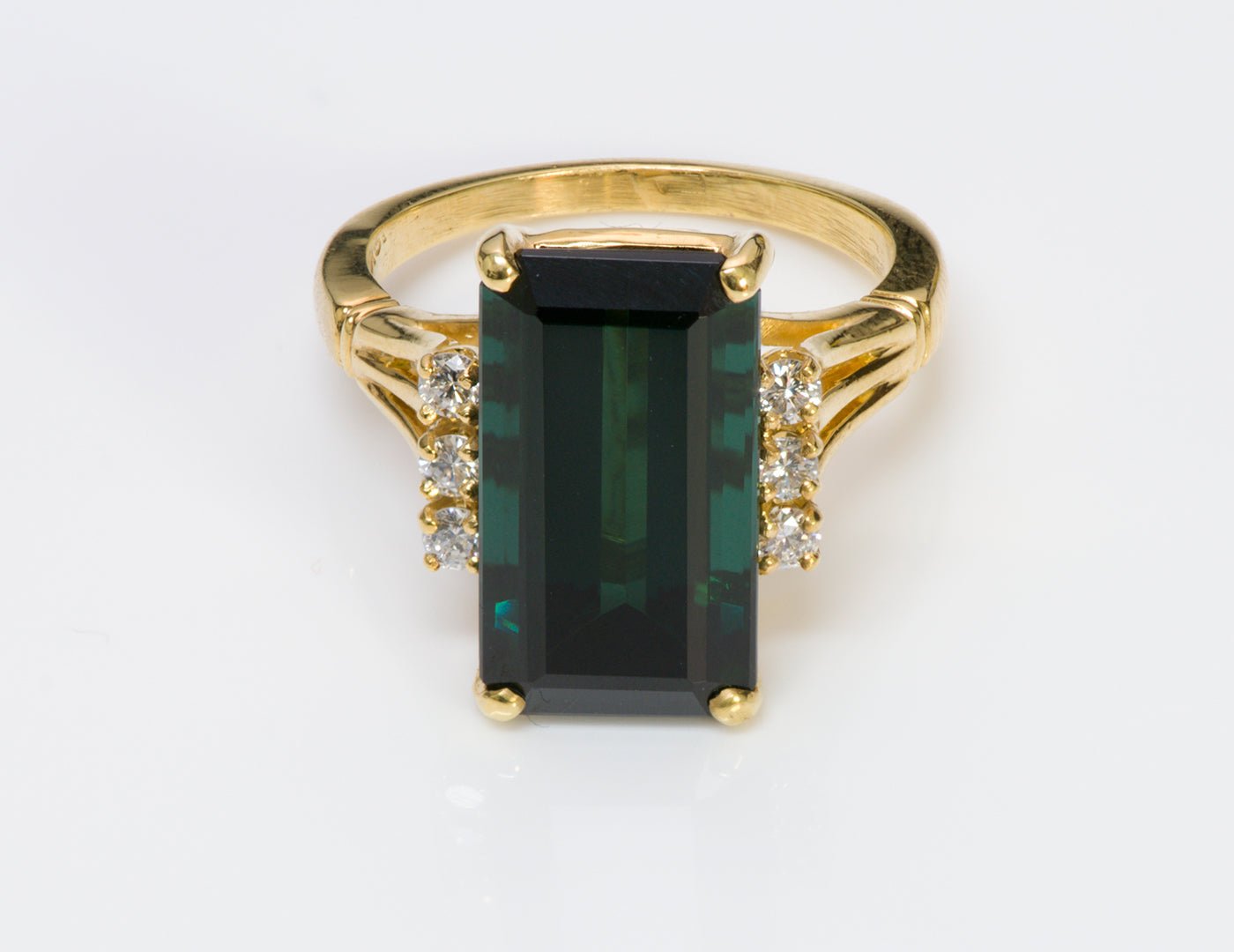Tourmaline Diamond 18K Gold Ring