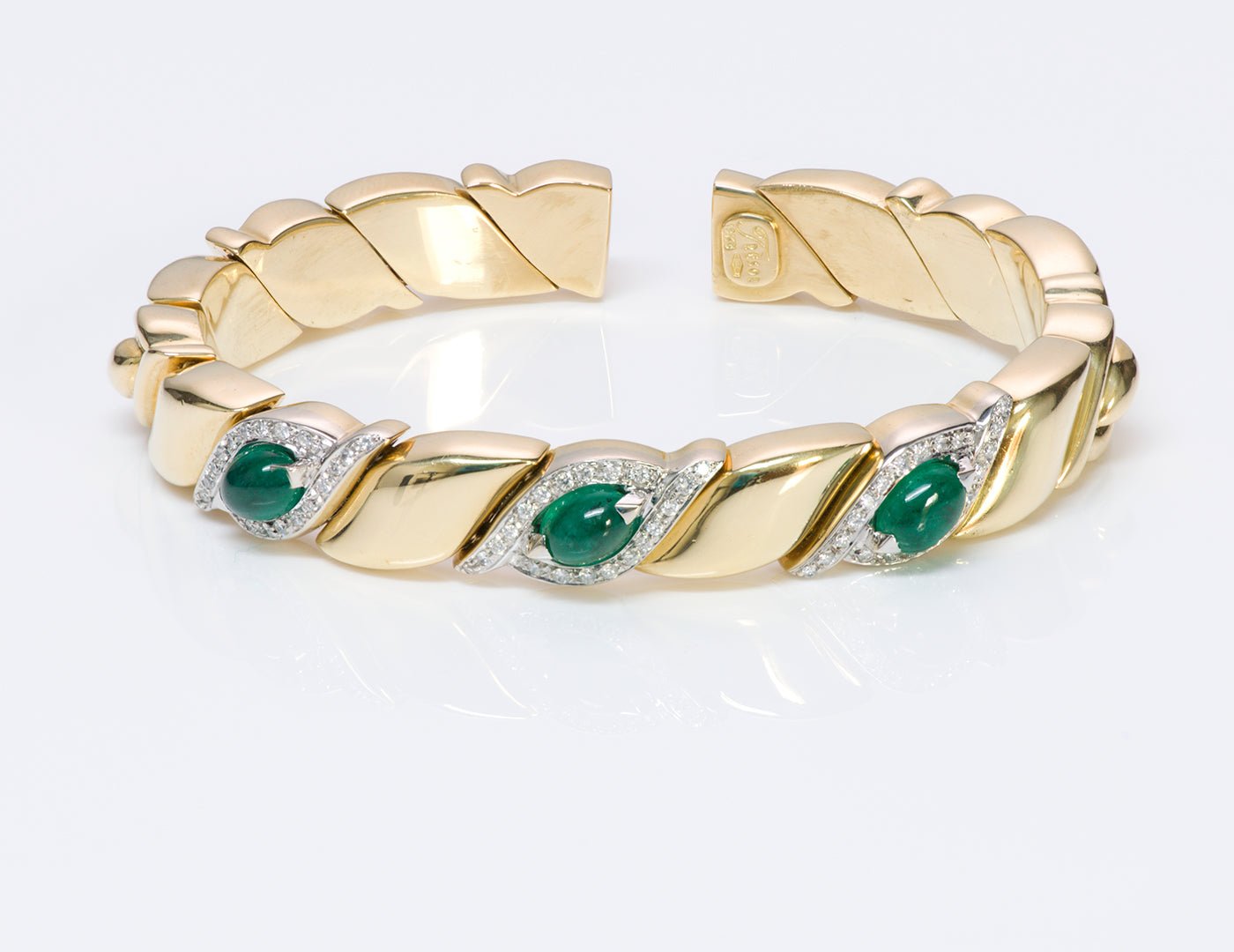Trèsor 18K Gold Emerald Diamond Bracelet