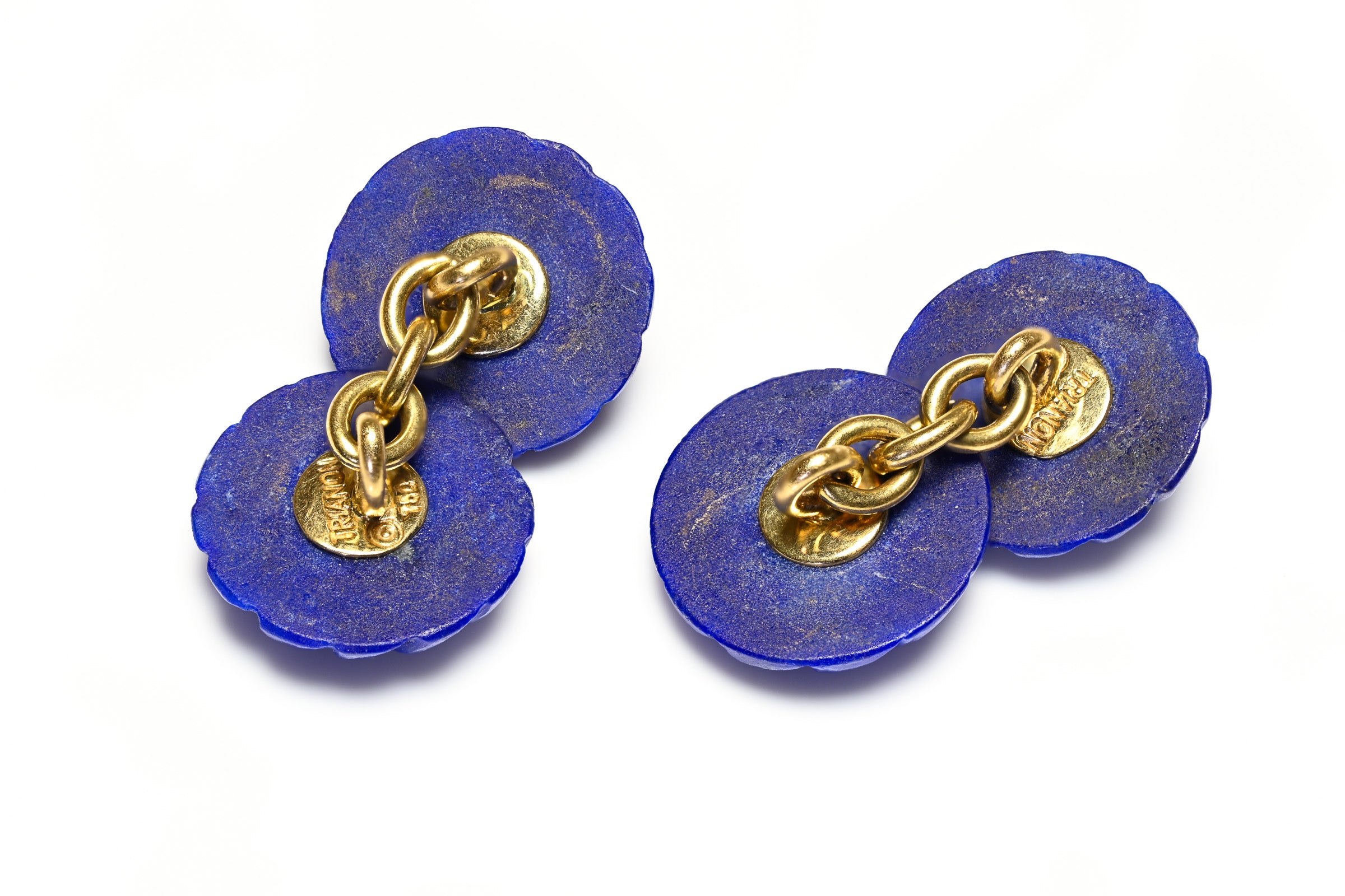 Trianon 18K Gold Lapis Lazuli Ruby Cufflinks