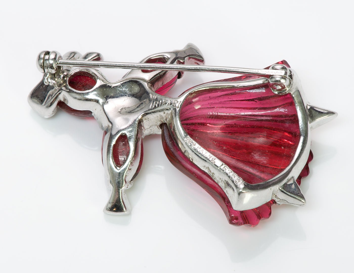 Trifari Alfred Philippe 1940’s Red Glass Rag Doll Brooch