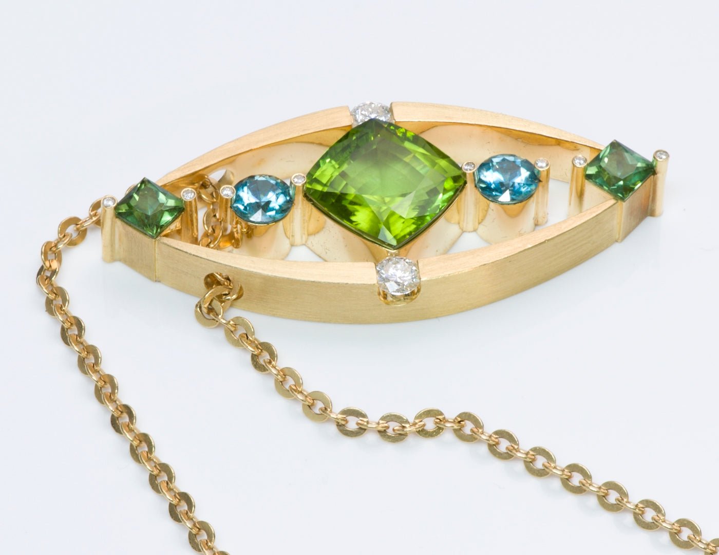 Troels D. Larsen Gold Gemstone Necklace