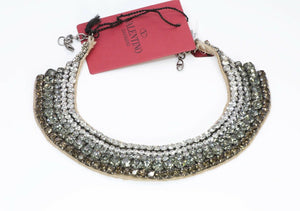Valentino Garavani Crystal Beaded Bib Necklace