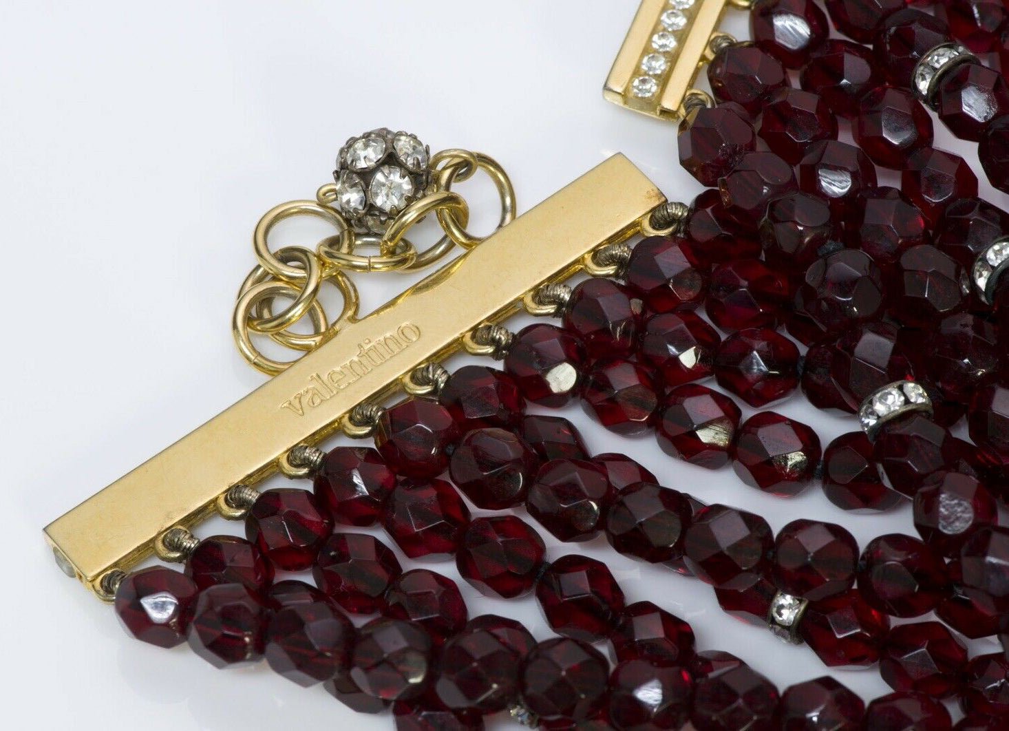VALENTINO Garavani Red Beads Choker Necklace