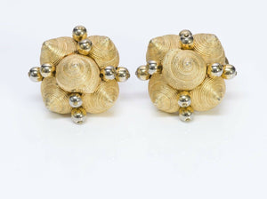 VALENTINO Garavani Textured Shell Earrings Made in France