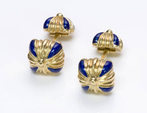 Van Cleef & Arpels 18K Gold Enamel Cufflinks