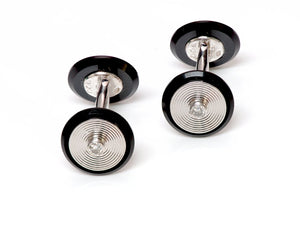Van Cleef & Arpels Diamond Onyx 18K Gold Cufflinks