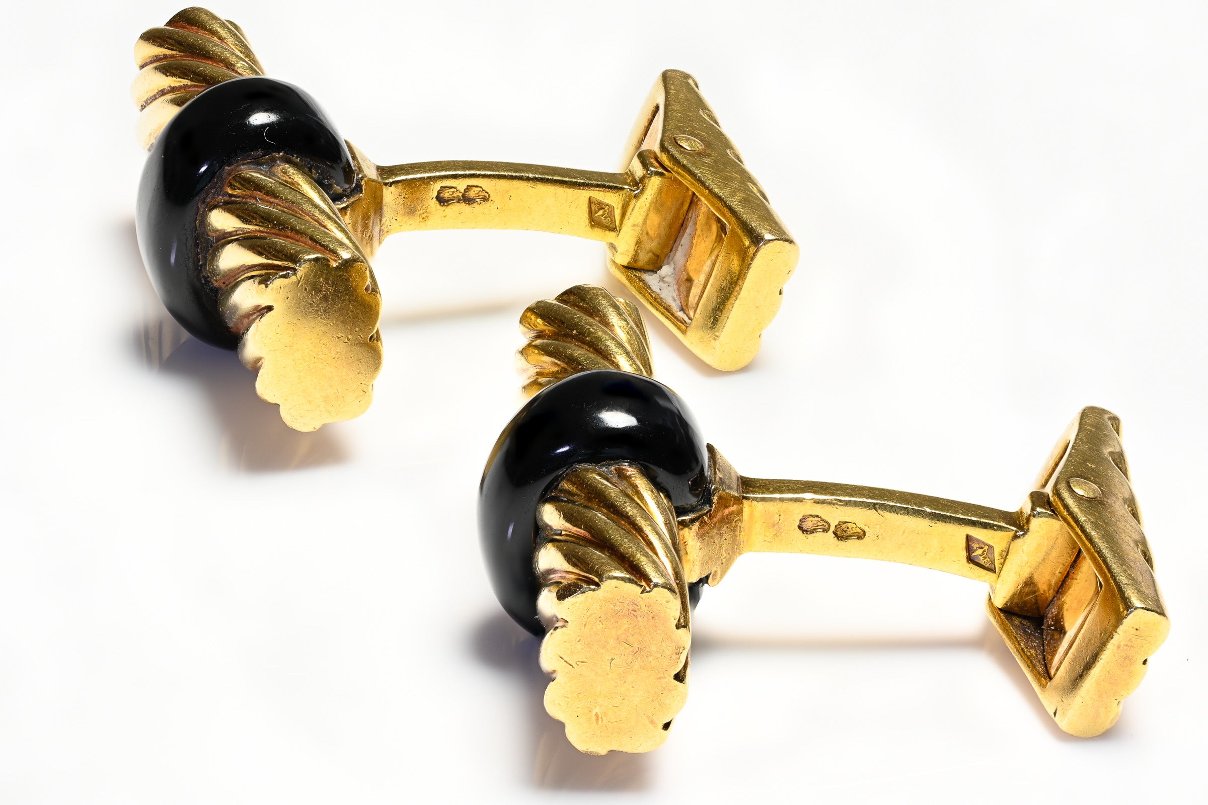 Van Cleef Arpels 18K Gold Onyx Cufflinks