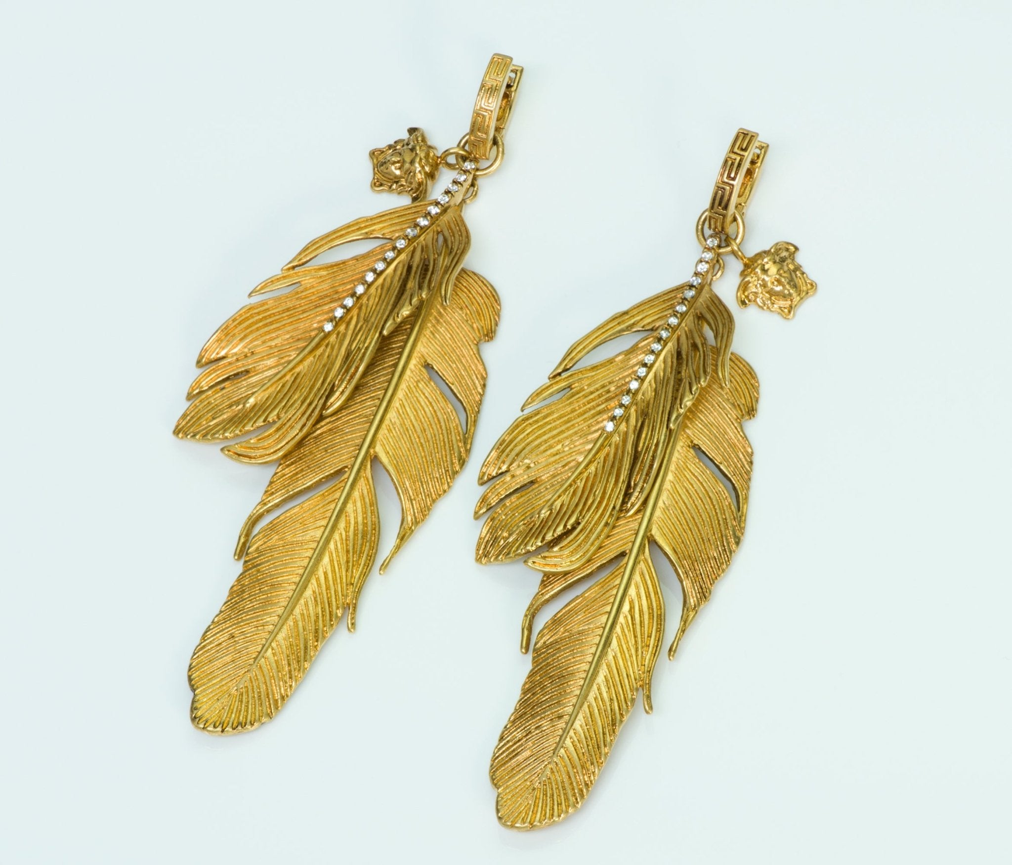 Versace Feather Medusa Earrings - DSF Antique Jewelry