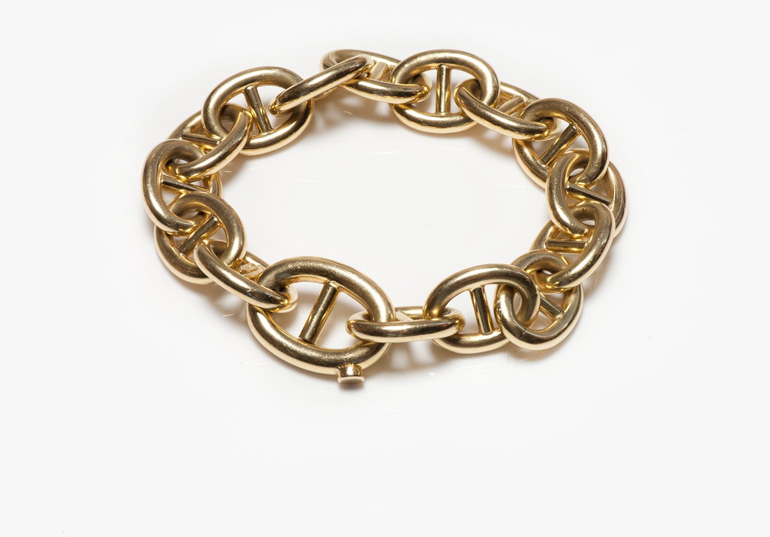 Vesco 18K Yellow Gold Chaine d'Ancre Style Link Bracelet
