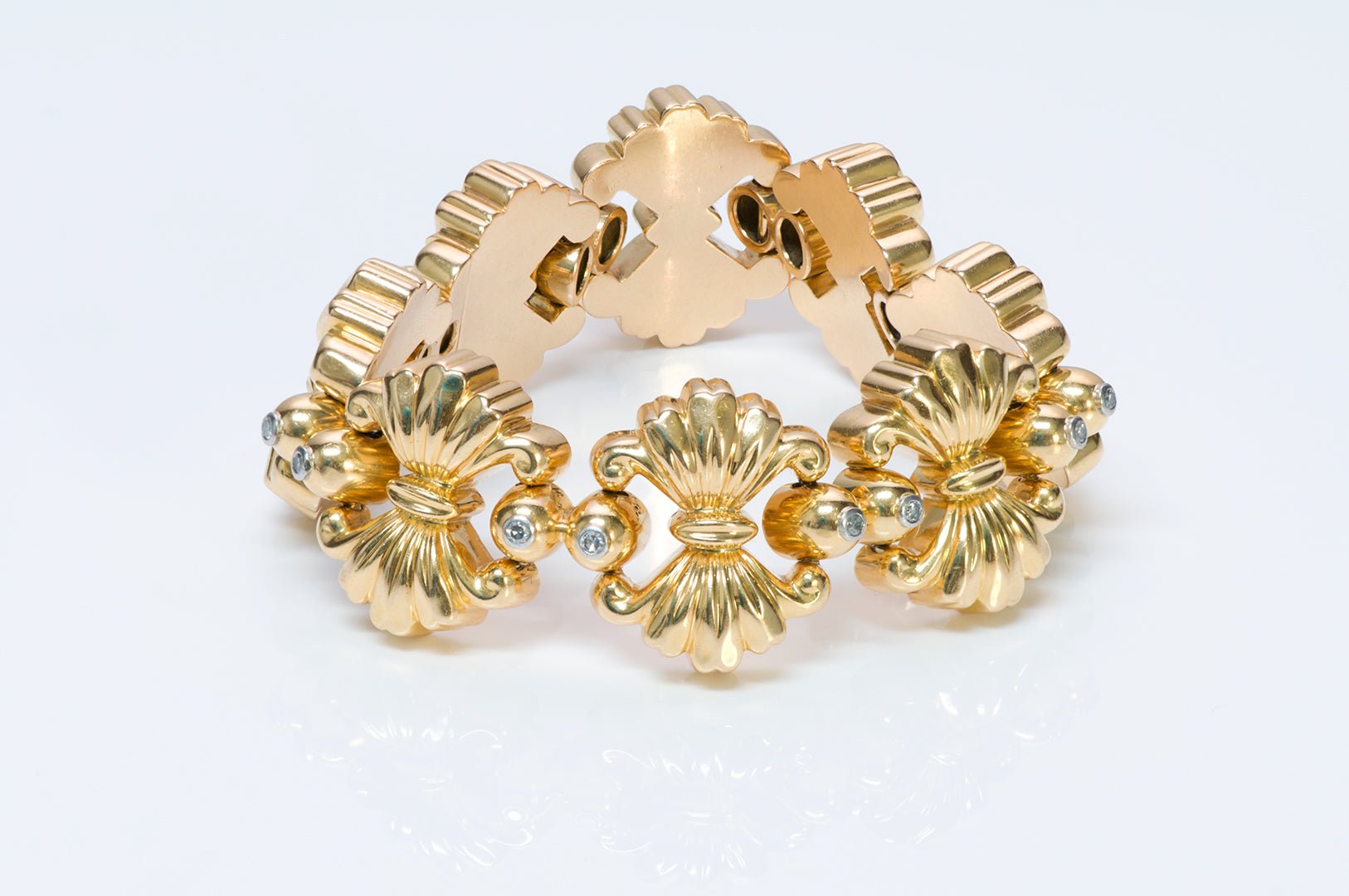 Vintage 18K Gold Diamond Bracelet