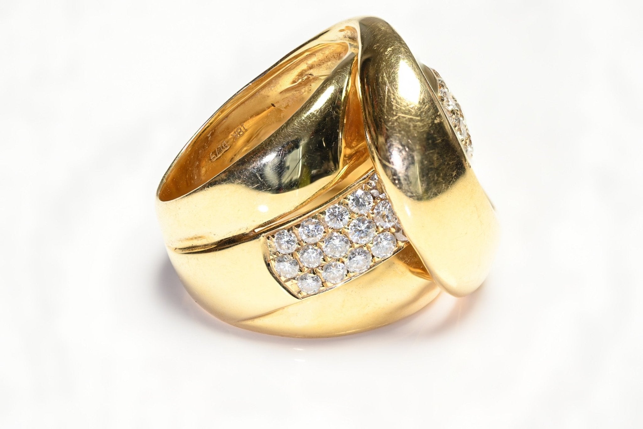 Vintage 18K Yellow Gold Diamond Ring