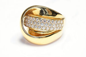 Vintage 18K Yellow Gold Diamond Ring