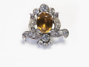 Vintage 1950’s Christian Dior by Mitchel Maer Brown Crystal Brooch