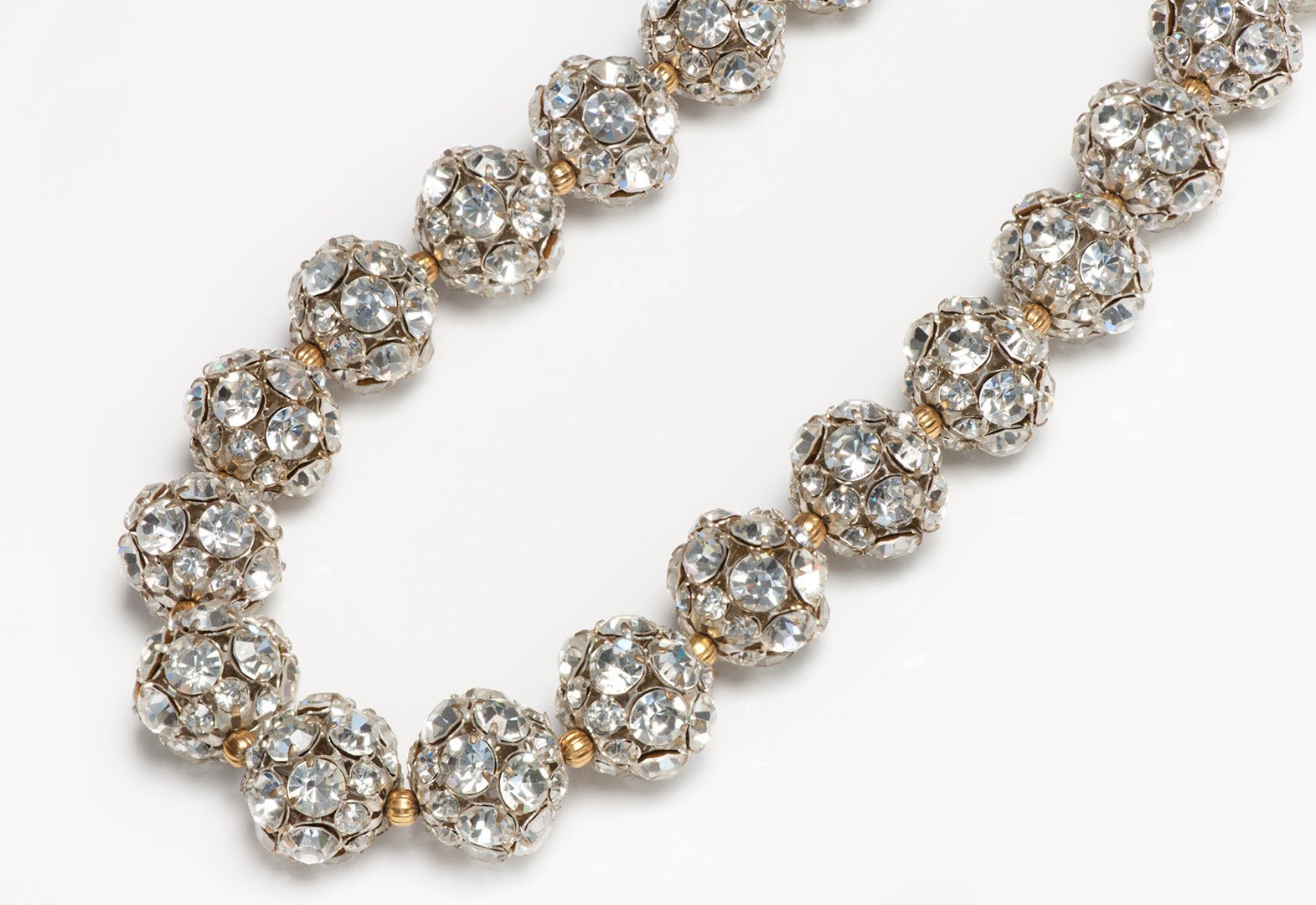 Vintage 1950's Long Crystal Sautoir Necklace