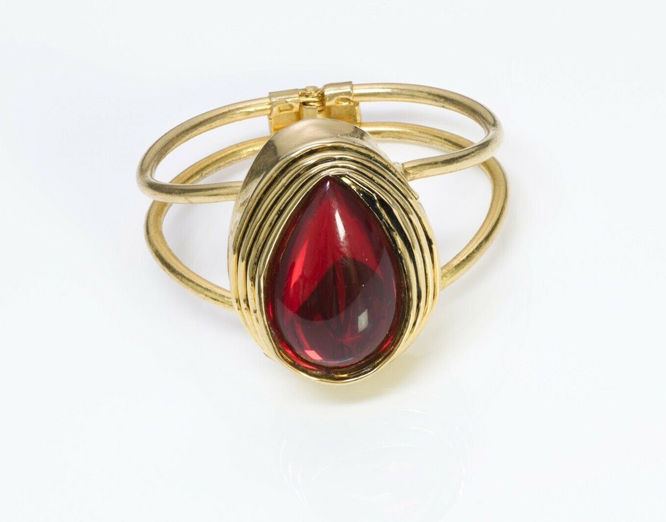 Vintage 1950's Madame Gres Robert Goossens Red Bangle Bracelet