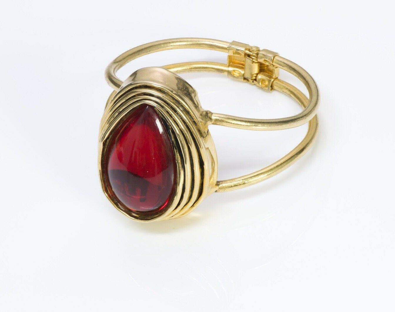 Vintage 1950's Madame Gres Robert Goossens Red Bangle Bracelet