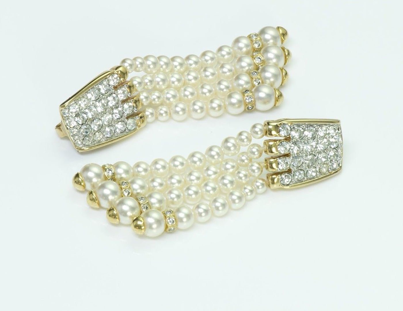 Vintage 1980's Swarovski Pearl Drop Earrings