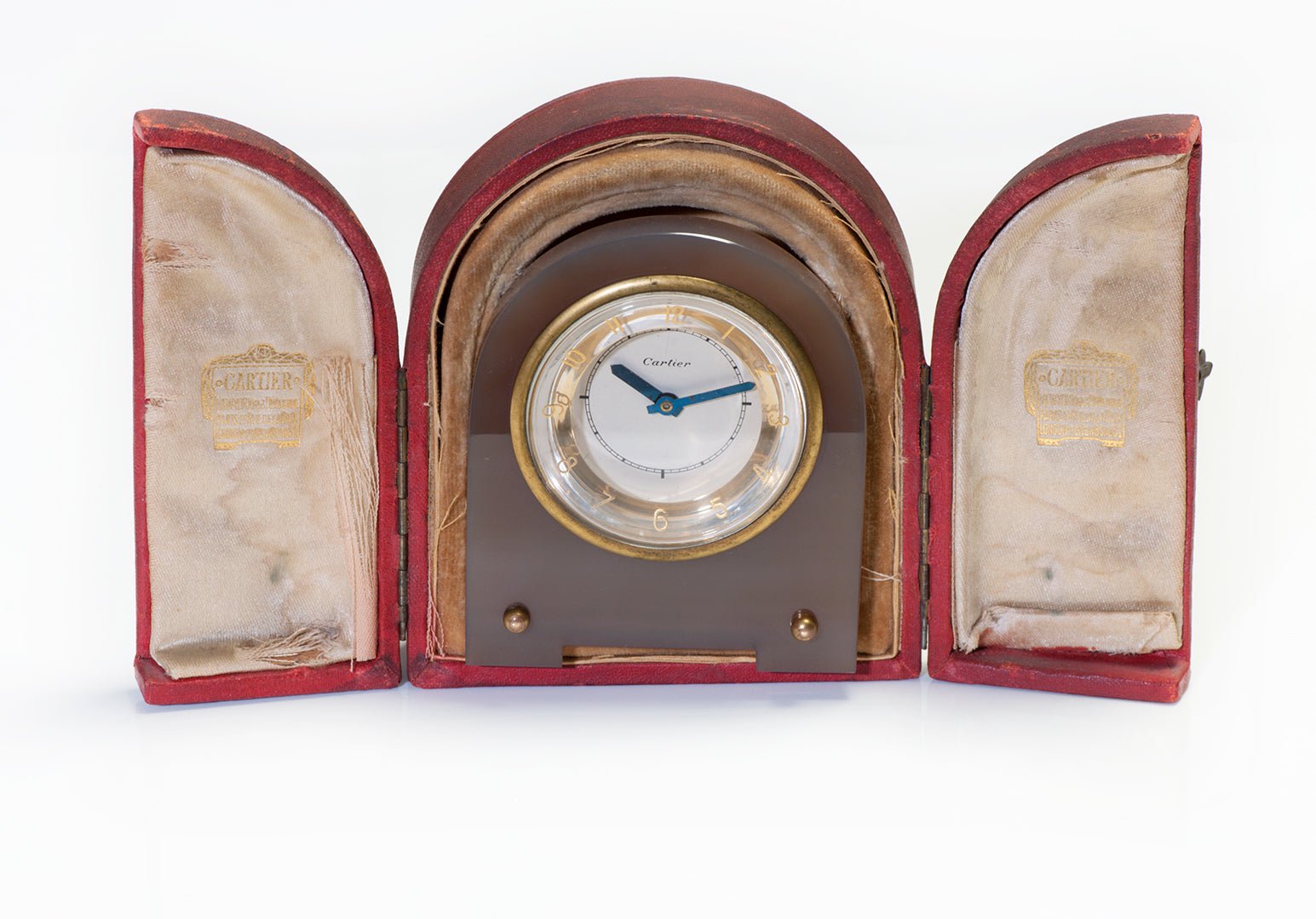 Vintage Art Deco Cartier Agate Clock