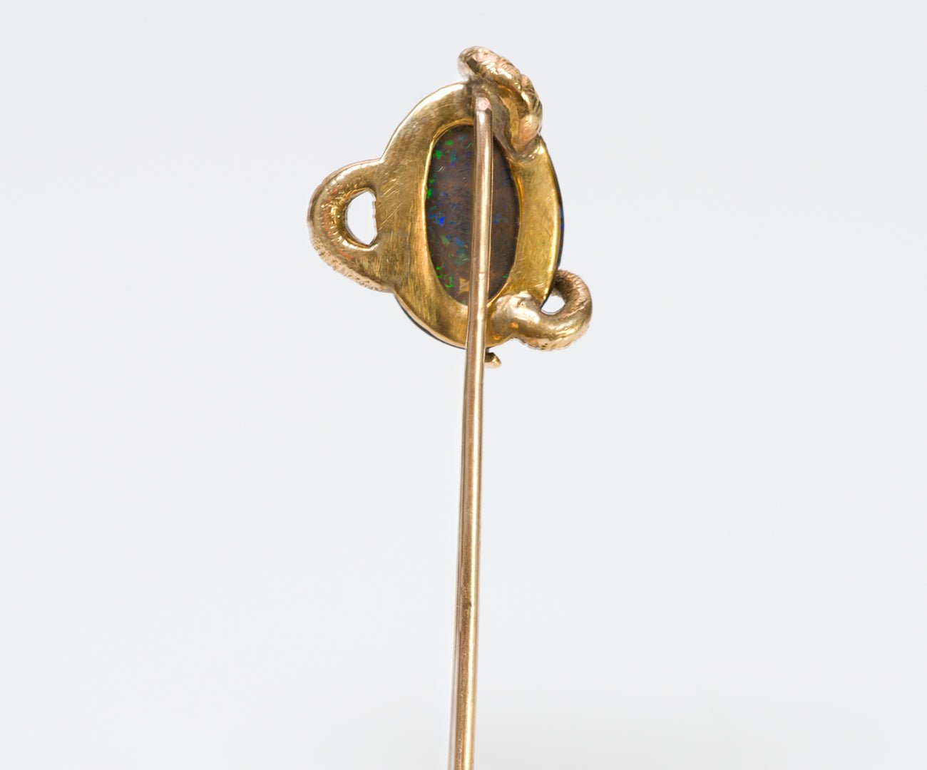 Vintage Bolder Opal Gold Snake Stickpin