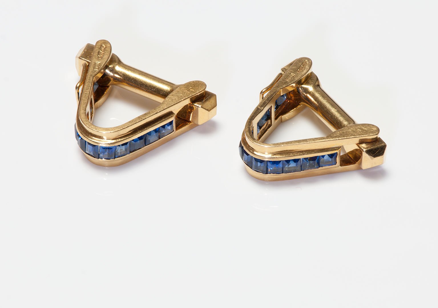 Vintage Destino Cufflinks gold sapphire buckle rare 2024