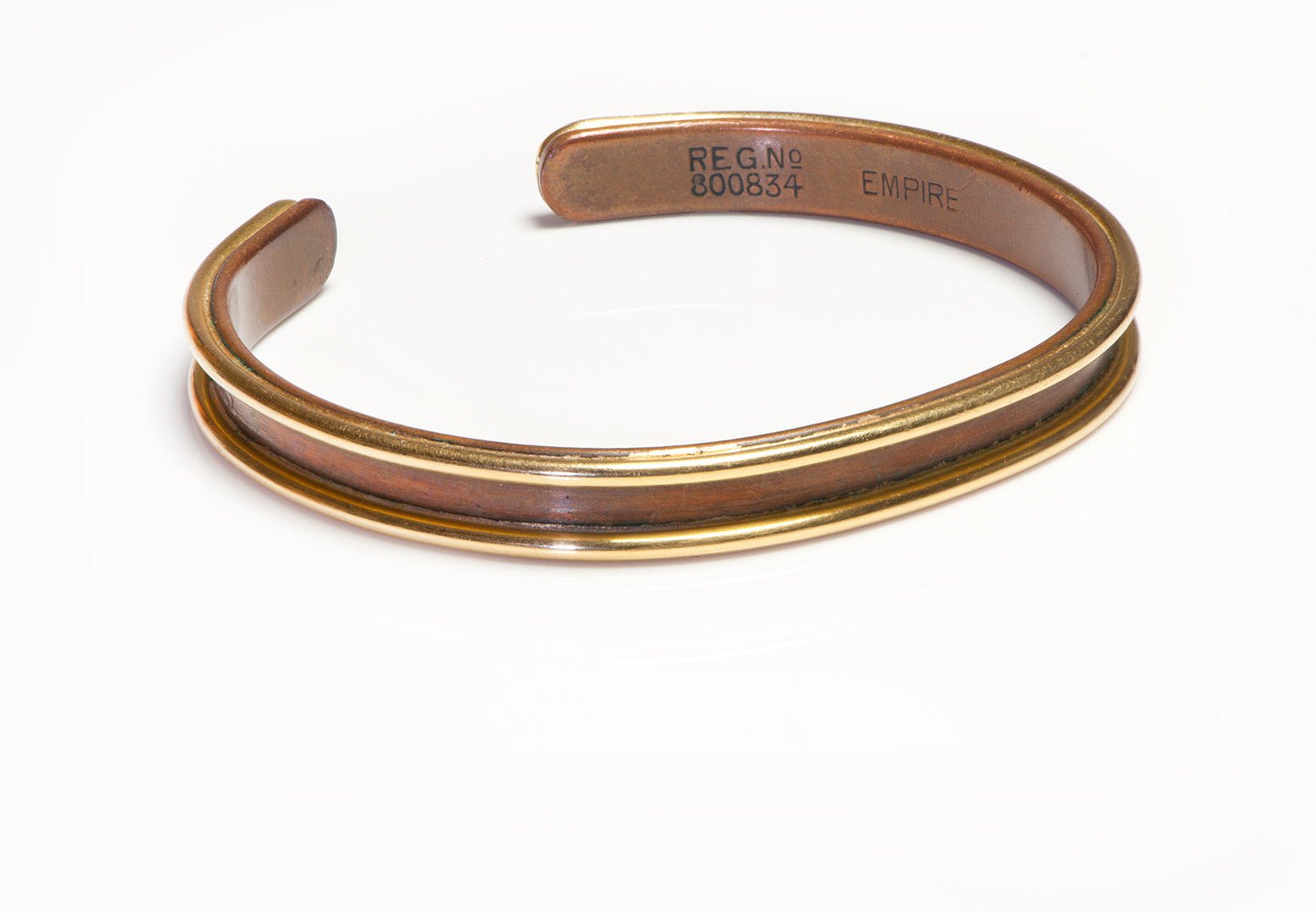 Vintage Cartier Sabona 18K Gold Copper Cuff Bracelet
