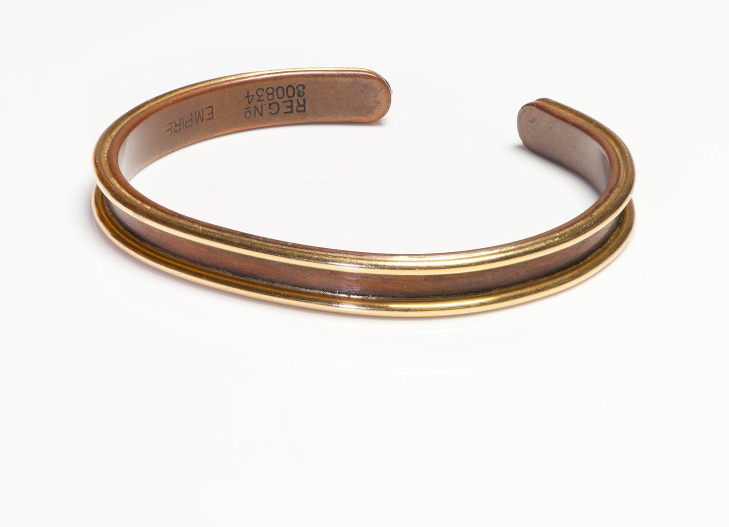 Vintage Cartier Sabona 18K Gold Copper Cuff Bracelet