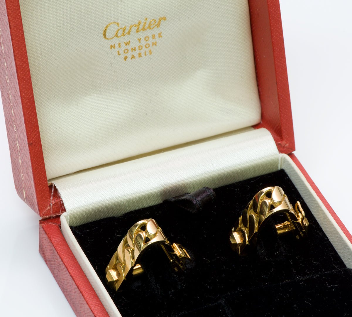 Vintage Cartier Stirrup Gold Cufflinks