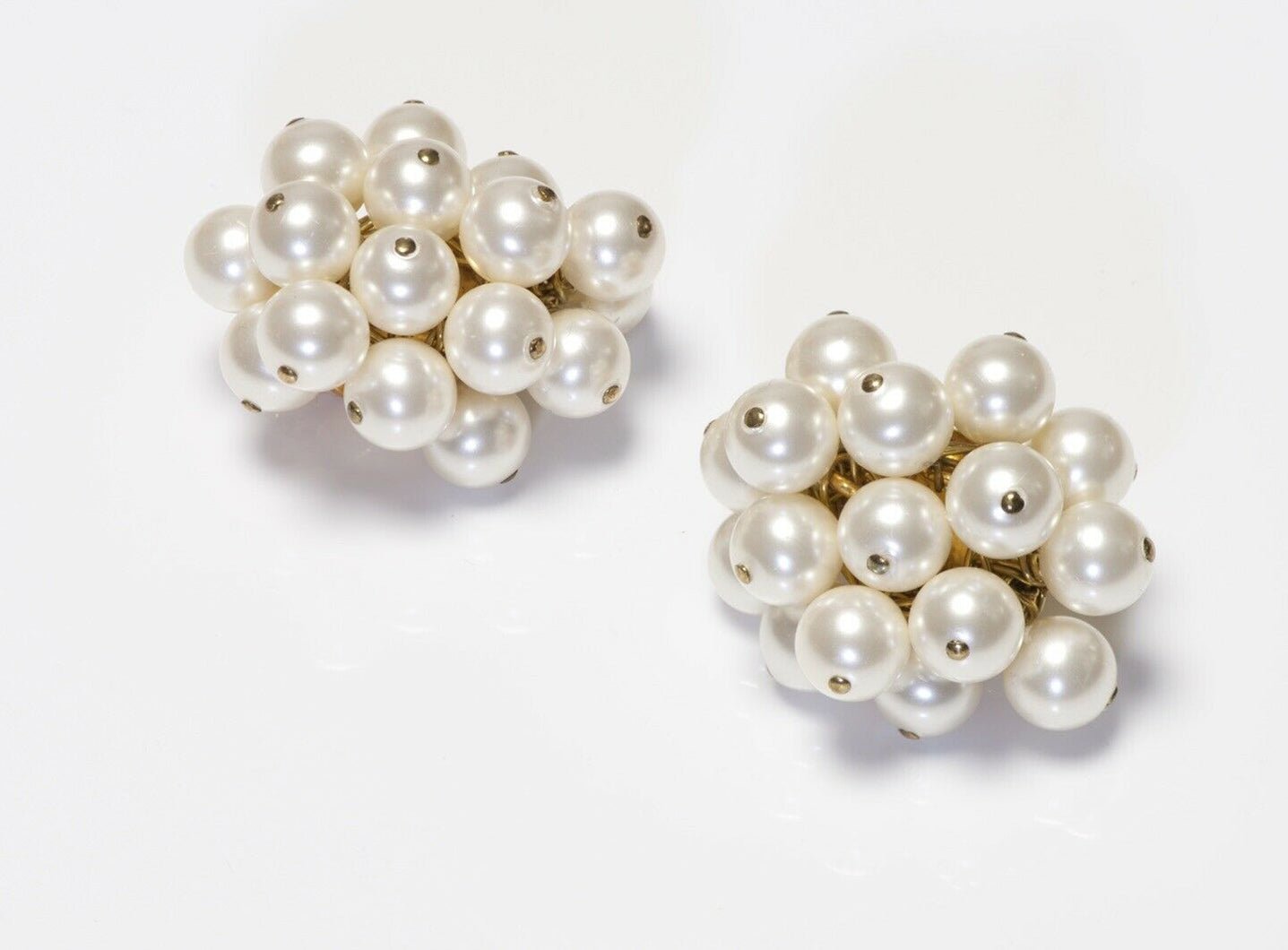 Vintage CHANEL Paris 1990’s Pearl Cluster Earrings