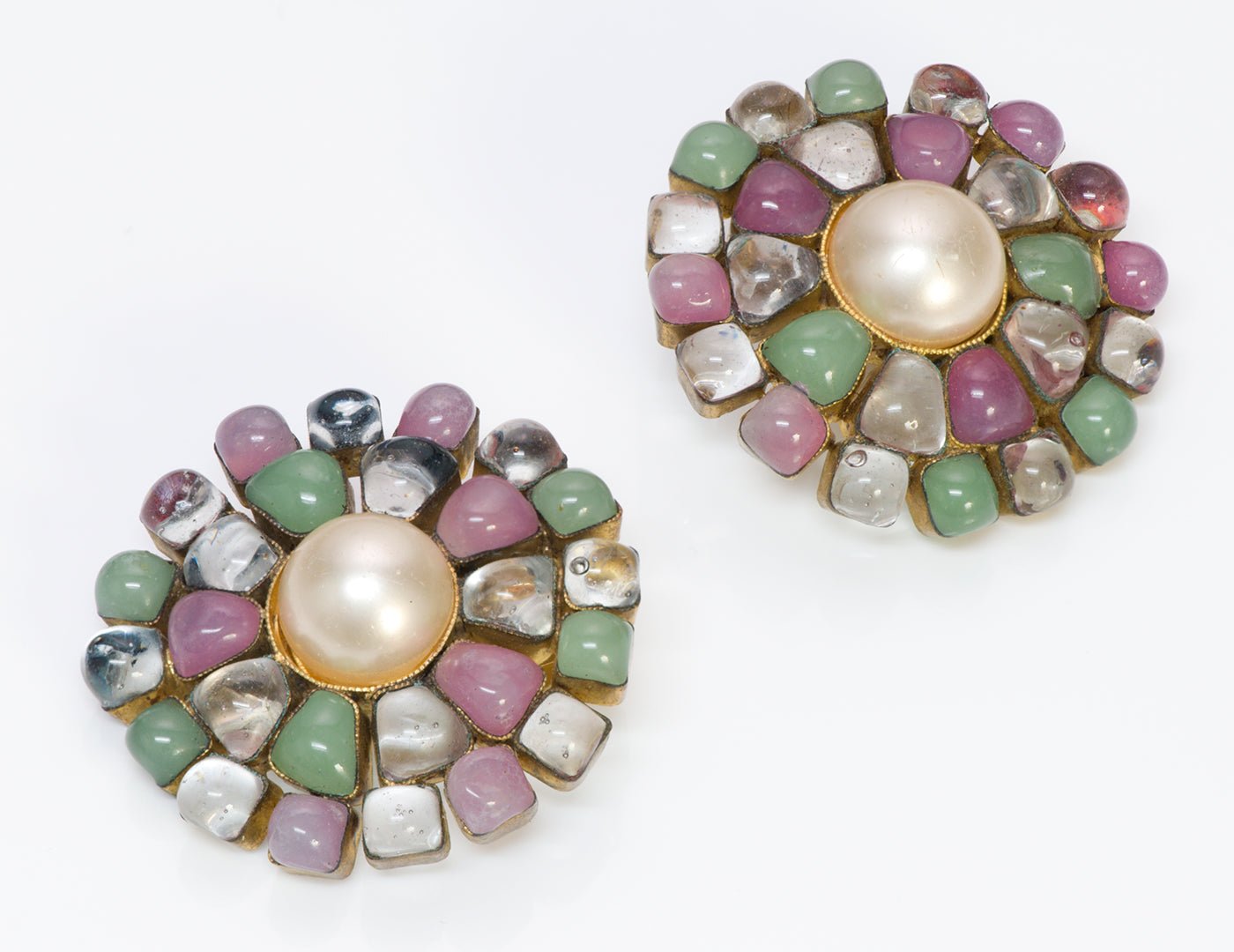 Vintage Chanel Pearl Gripoix Earrings