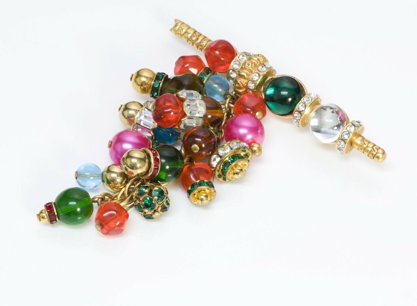 Vintage Christian Dior Boutique Glass Beads Brooch