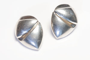 Vintage Christian Dior Henkel & Grosse Sterling Silver Geometric Earrings