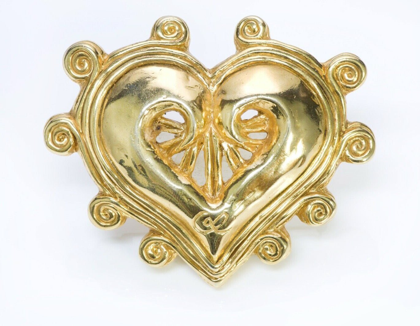 Vintage Christian Lacroix Paris Heart Brooch
