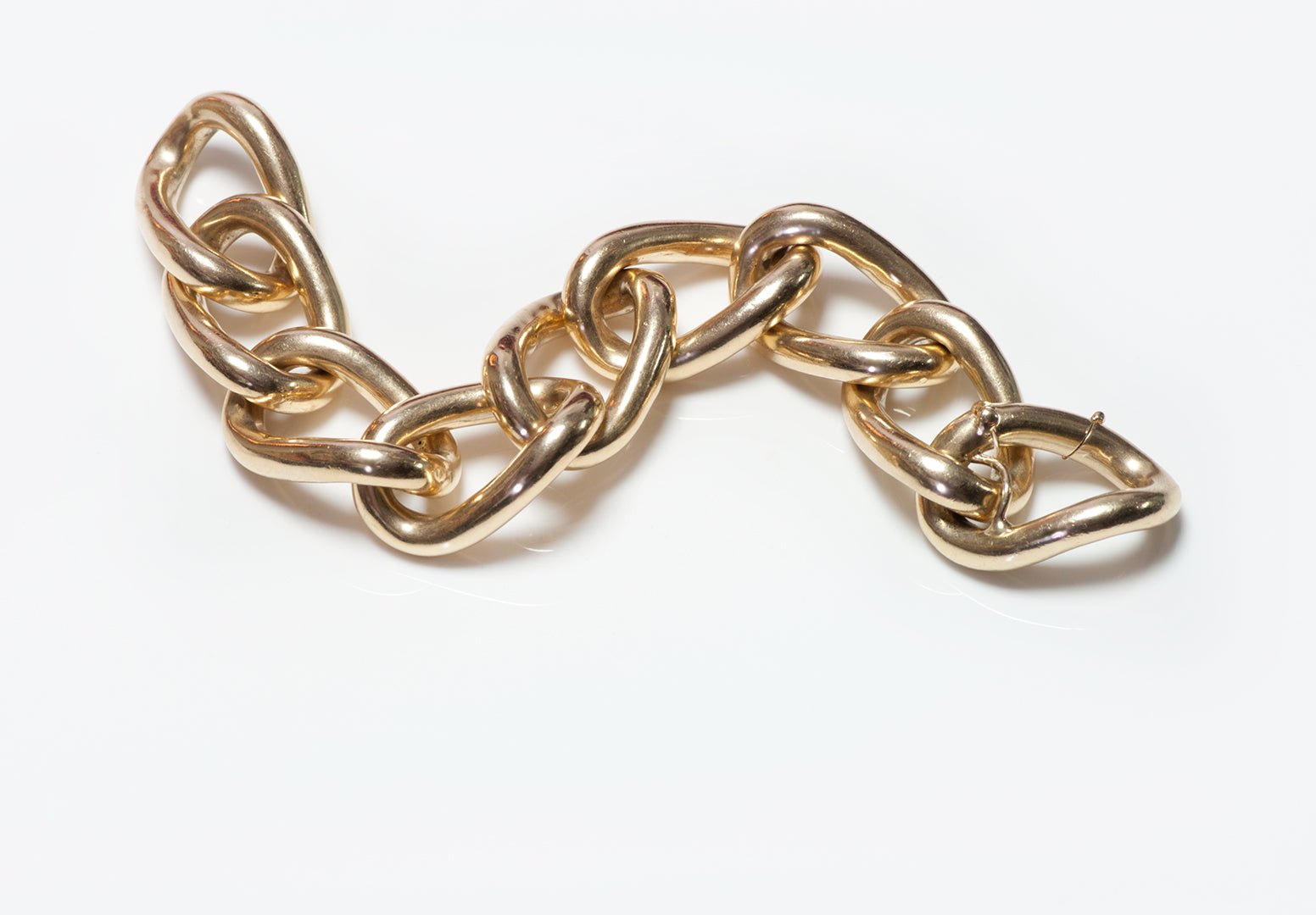 Vintage Chunky Chain Link Gold Bracelet